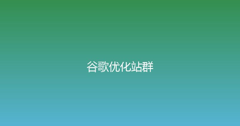 谷歌优化站群 封面图